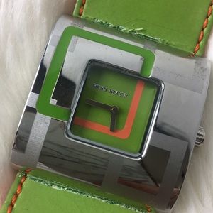 Miss sixty bulky wide green strap wrist watch